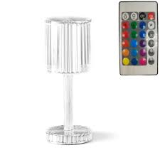 Lampa de masa wireless din cristal acrilic cu touch si — Ambient Modern Pentru Acasă
