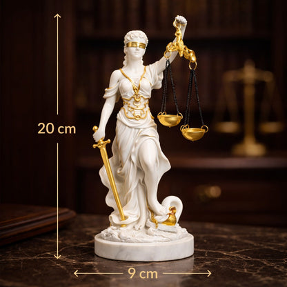 Lady Justice decorativa 20 cm – simbol al echilibrului si — Confort Practic Pentru Casa Ta