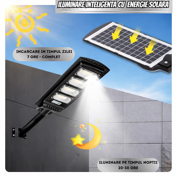 Lampa Solara Stradala cu Senzor de Miscare si Suport de Prindere, A-147-12