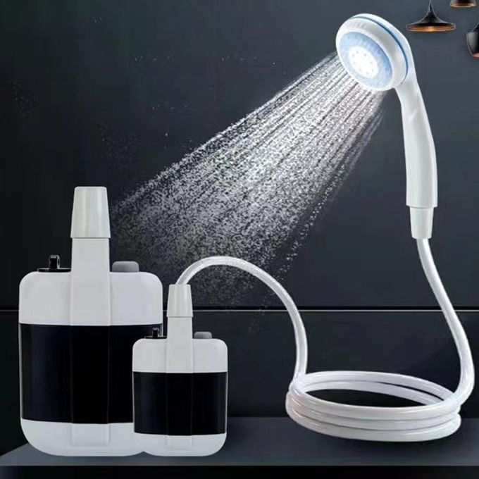 Dus portabil de camping cu robinet incorporat USB pentru interior/exterior — Mai Mult Confort