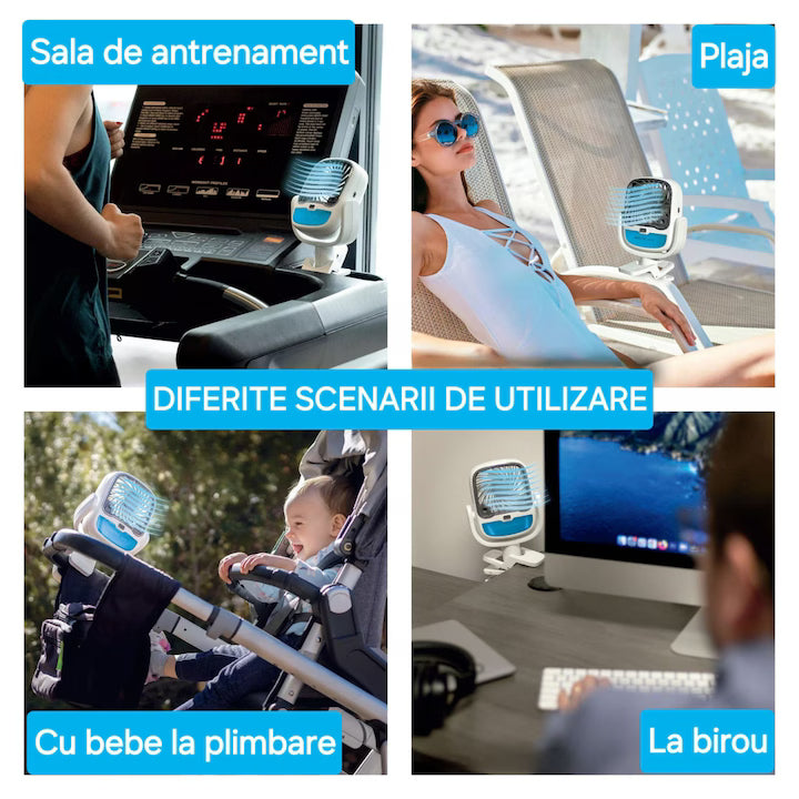 Racitor de Aer Arctic Mini Portabil 3-in-1, Umidificare si Purificare, LED, USB, M-101