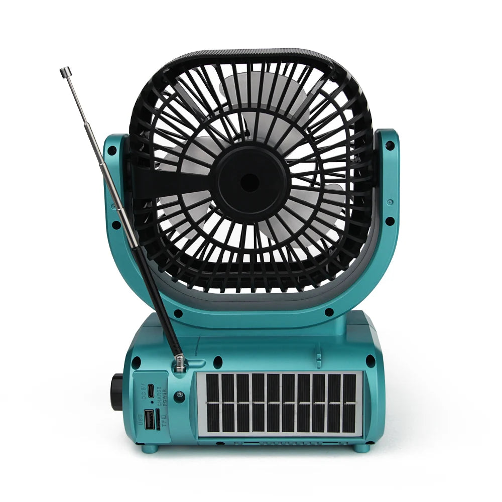 Ventilator Portabil cu Incarcare Solara si Acumulator, Reincarcabil Exterior, M-102