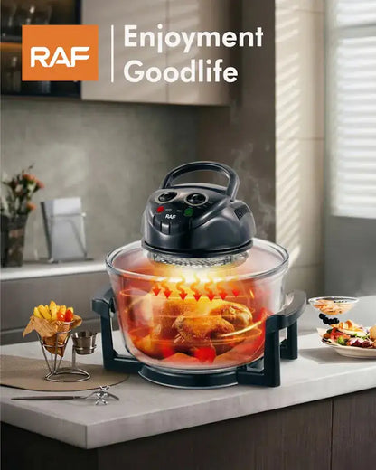 Friteuză cu Aer Cald din Sticlă 3-in-1, 12L, Vas Transparent, M-132