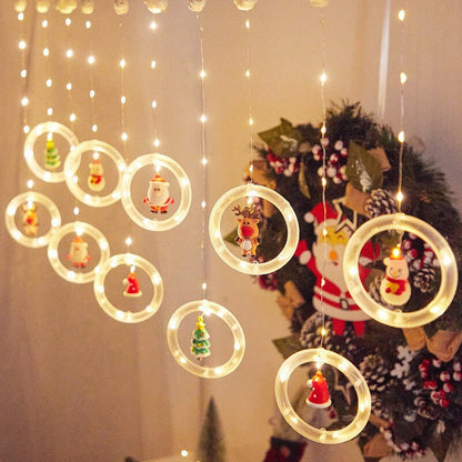 Instalatie LED tip Perdea cu diferite forme pentru Craciun 4m — Ambient Modern Pentru Acasă