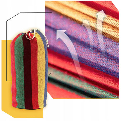 Hamac 200x150 cm cu Bare de Lemn, Confort Sporit pentru Gradina si Terasa, M-113