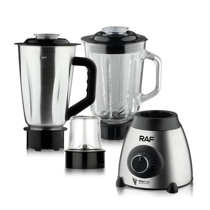 Blender Electric 3-in-1, 1000W, 1.5L, 6 Lame Inox și Râșniță, M-124