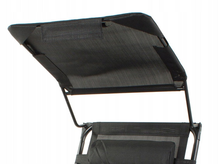 Scaun sezlong rabatabil cu parasolar 122x64x97 cm – pernuta — Mai Mult Confort Oriunde