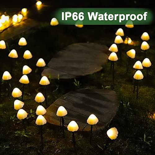 Decoratiune solara cu 30 de lampi in forma de ciuperca — Ambient Modern Pentru Acasă