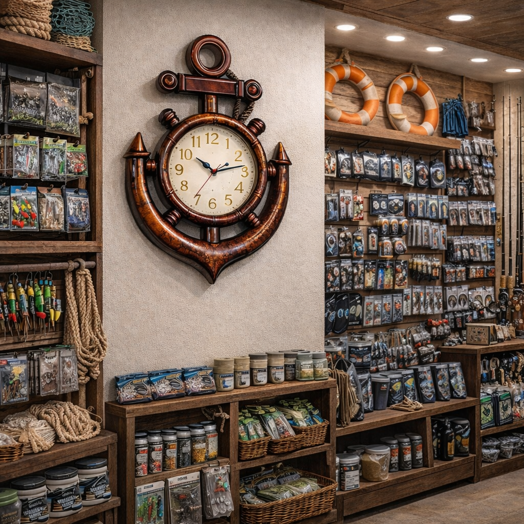 Ceas de perete in forma de ancora decorativa – 35 — Confort Practic Pentru Casa Ta