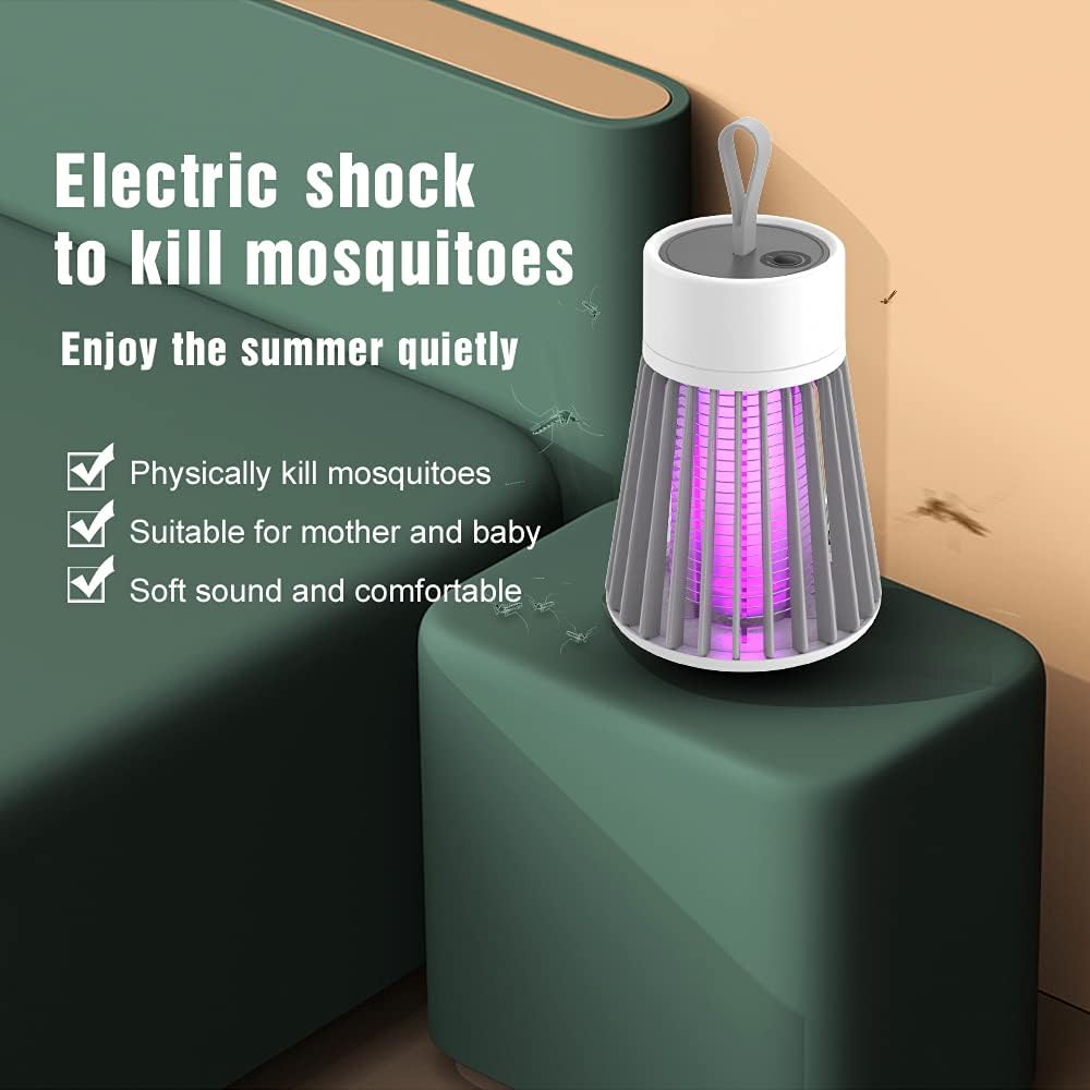 Lampă UV Anti-Insecte Reîncărcabilă USB cu Acumulator și Suspendare, A-165-4