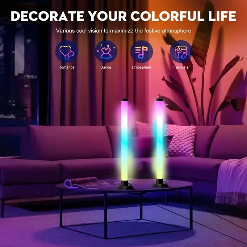 Set 2 Bare LED RGB Inteligente Ambientale cu Aplicație și Telecomandă, A-127-38