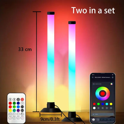 Set 2 Bare LED RGB Inteligente Ambientale cu Aplicație și Telecomandă, A-127-38