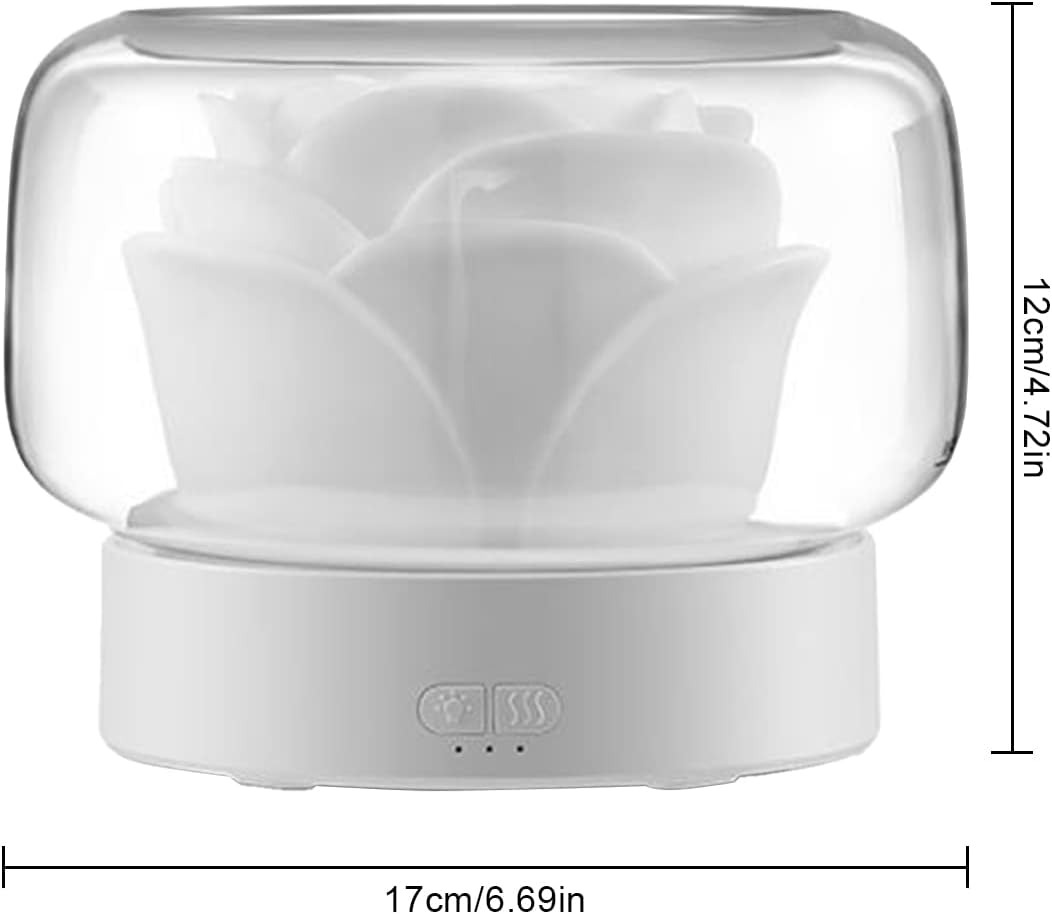Umidificator pentru camera in forma de trandafir 400ml lumina de — Confort Practic Pentru Casa Ta