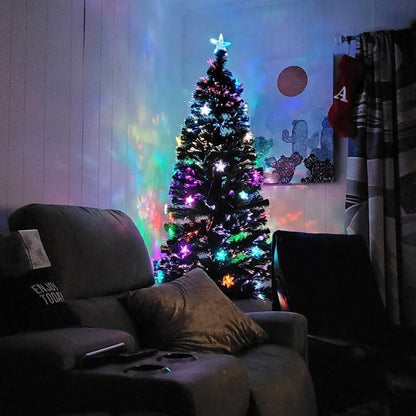 Brad artificial cu fibra optica si LED-uri cu suport metalic — Ambient Modern Pentru Acasă