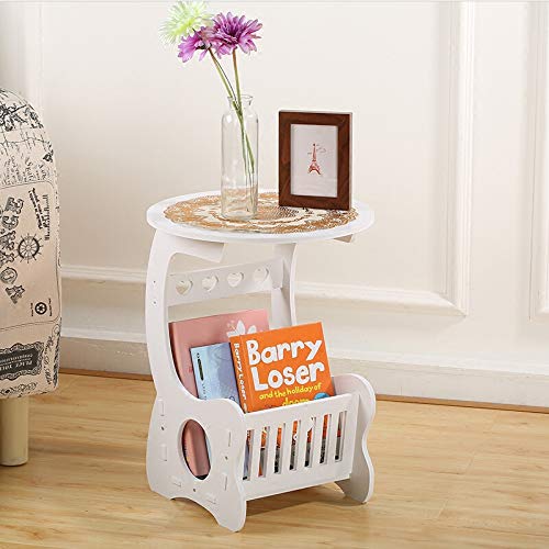 Masuta decorativa pentru cafea cu suport reviste si ziare 28cm — Confort Practic Pentru Casa Ta