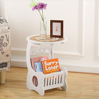 Masuta decorativa pentru cafea cu suport reviste si ziare 28cm — Confort Practic Pentru Casa Ta