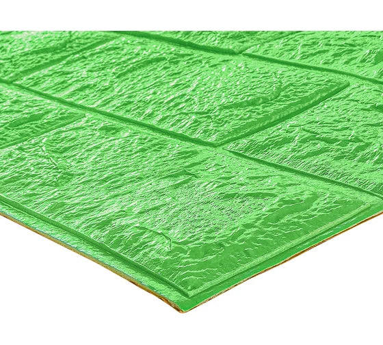 Tapet 3D caramida Verde lime auto-adeziv pentru interior 70 x — Confort Practic Pentru Casa Ta