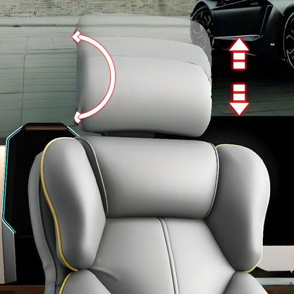 Scaun Ergonomic Directorial cu Suport Picioare Rabatabil Piele Ecologica — Confort Practic Pentru