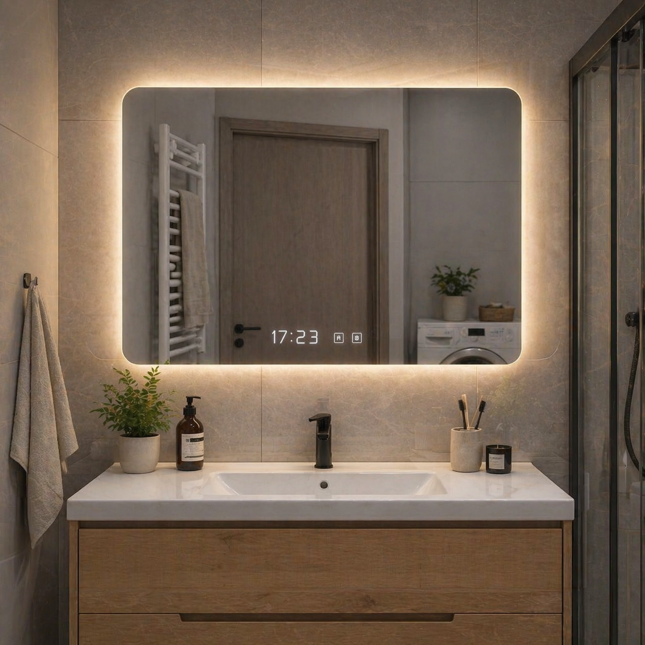 Oglinda Led Premium 80x60 — Confort Practic Pentru Casa Ta