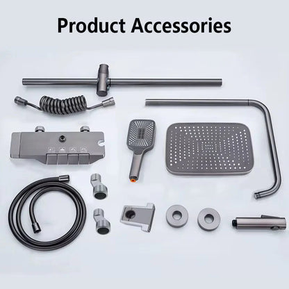 Set de Dus Complet cu Para, Furtun si Suport, A-166-7