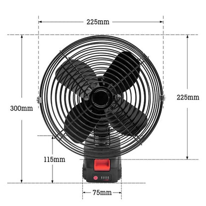 Ventilator Industrial cu Acumulator 21V, Portabil pentru Santier si Camping, M-105