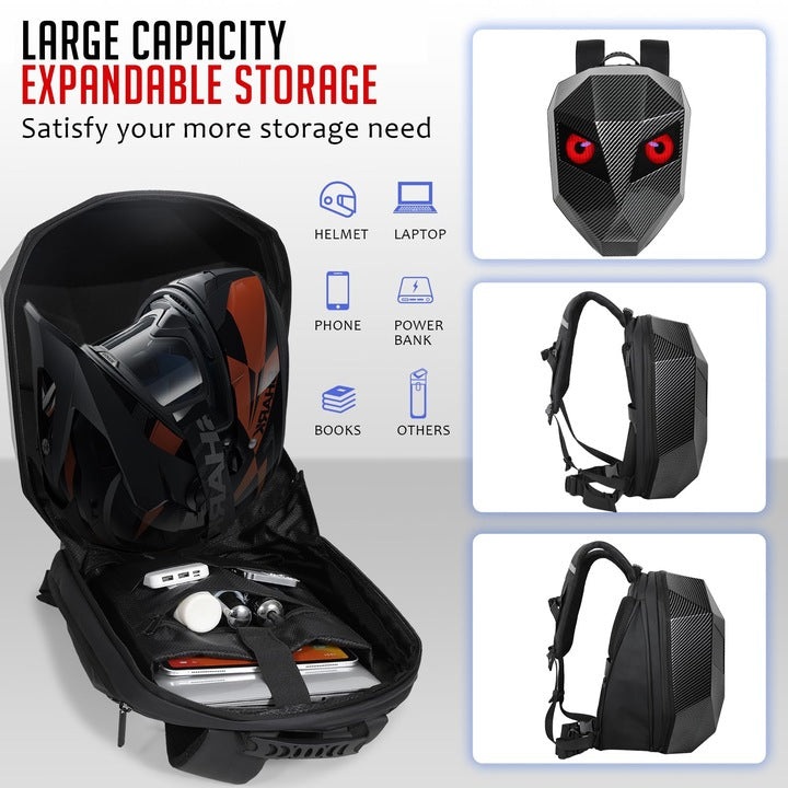 Rucsac cu Ecran LED Programabil (Animatie Ochi Rosu), A-160-10