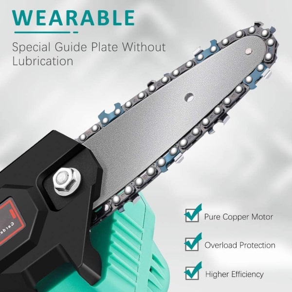 Mini fierastrau electric cu lant 4 inch si acumulator 36V