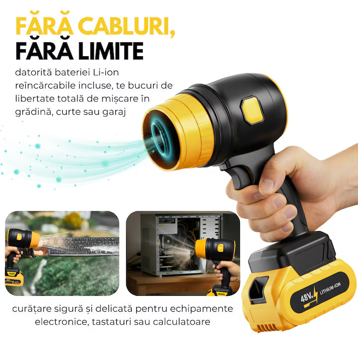 Suflanta fara Fir cu 2 Acumulatori, in Cutie de Depozitare, A-142-4