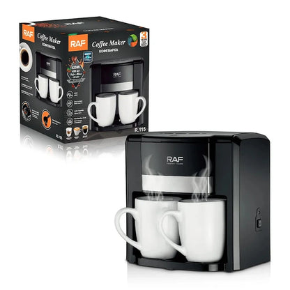 Aparat de Cafea Compact pentru 2 Cești, 420 ml, pentru Casă și Birou, M-138