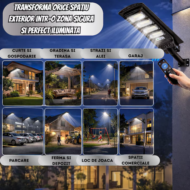 Lampa Solara Stradala cu Senzor de Miscare si Suport de Prindere, A-147-12