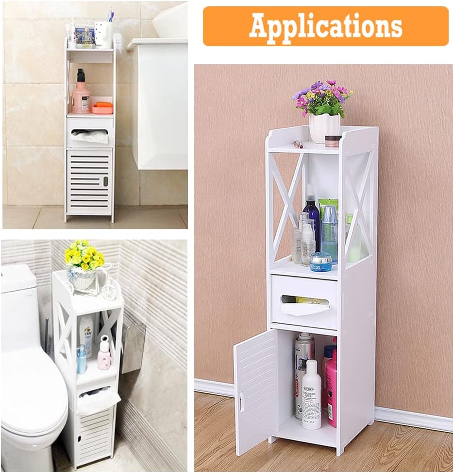 Dulap vertical pentru baie 80 x 20 x 18 cm — Confort Practic Pentru Casa Ta