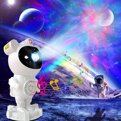 Proiector Astronaut Galaxy cu Aurora Boreală, Bluetooth, Boxă și Telecomandă, A-125-12