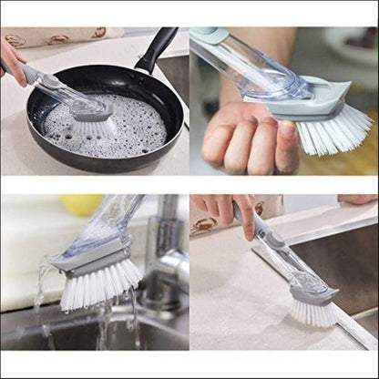 Perie vase cu maner si rezervor pentru detergent — Mai Mult Confort în Bucătărie