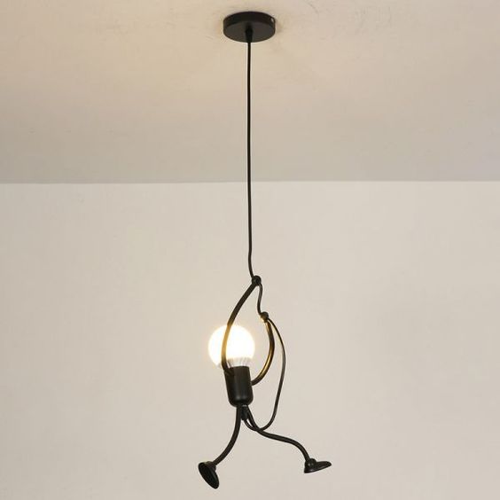 Lampa metalica retro industriala tip humanoid — Ambient Modern Pentru Acasă