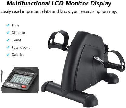 Mini bicicleta de exercitii pliabila cu ecran LCD — Confort Personal Zi de Zi