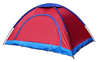 Cort camping 2-6 persoane cu plasa pentru insecte rosu/albastru — Mai Mult Confort Oriunde