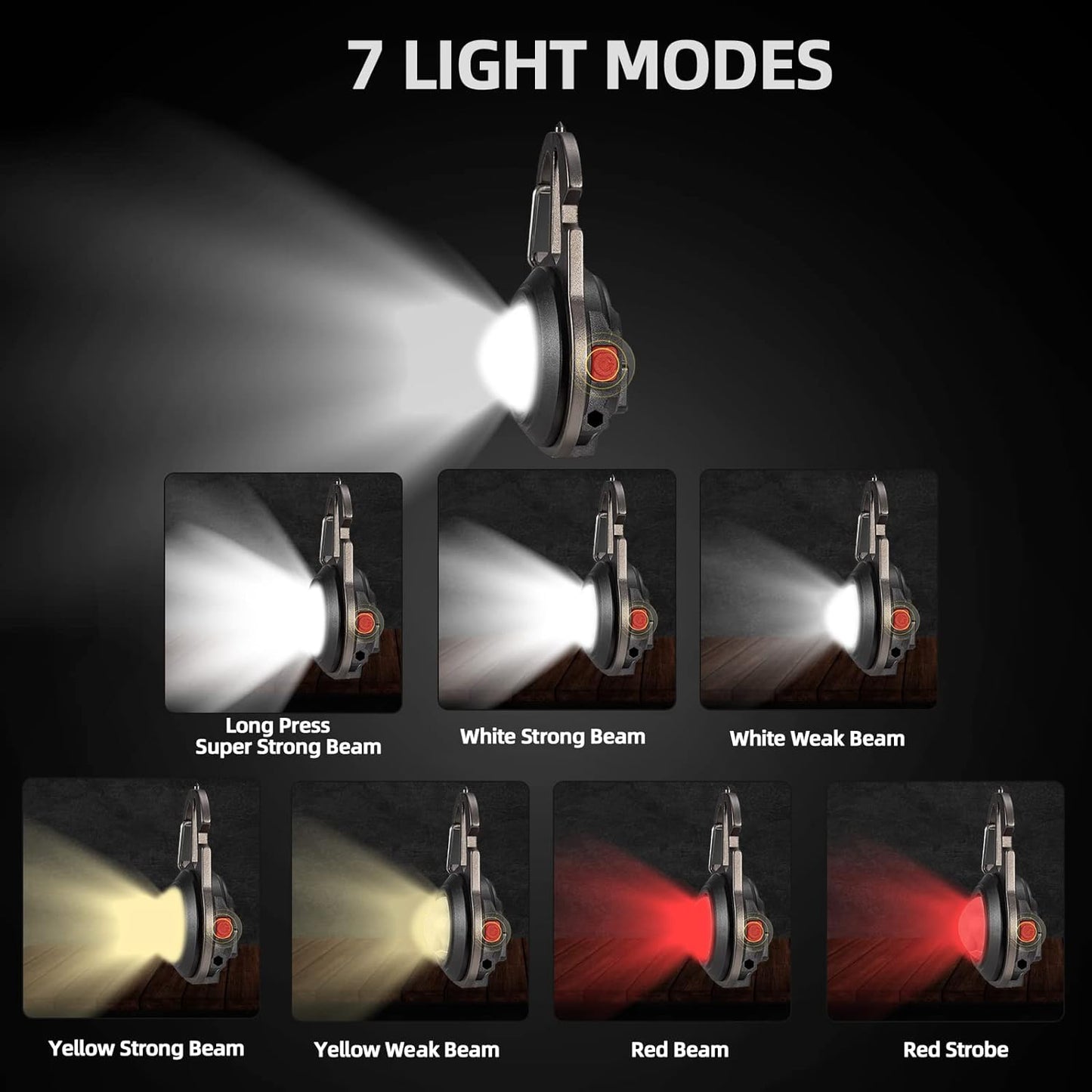 Lanterna LED tip breloc cu trepied — Ambient Modern Pentru Acasă
