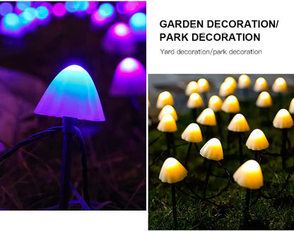 Decoratiune solara cu 30 de lampi in forma de ciuperca — Ambient Modern Pentru Acasă