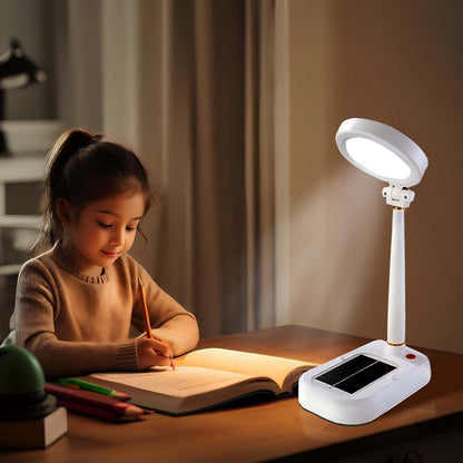 Lampa ventilator 2-în-1 cu panou solar și USB — Ambient Modern Pentru Acasă