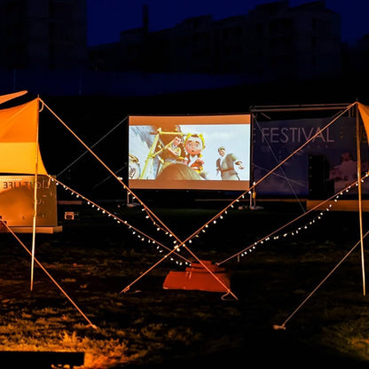 Ecran de proiectie portabil 120 inch 2.66 x 1.49 m — Utilitate Smart Zi de Zi