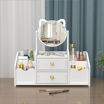Organizator alb pentru cosmetice și bijuterii PVC 40 x 20 — Confort Practic Pentru Casa Ta