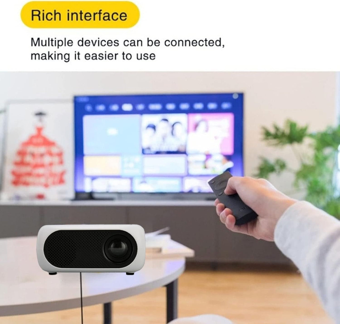 Videoproiector portabil FULL HD cu LED-uri — Utilitate Smart Zi de Zi