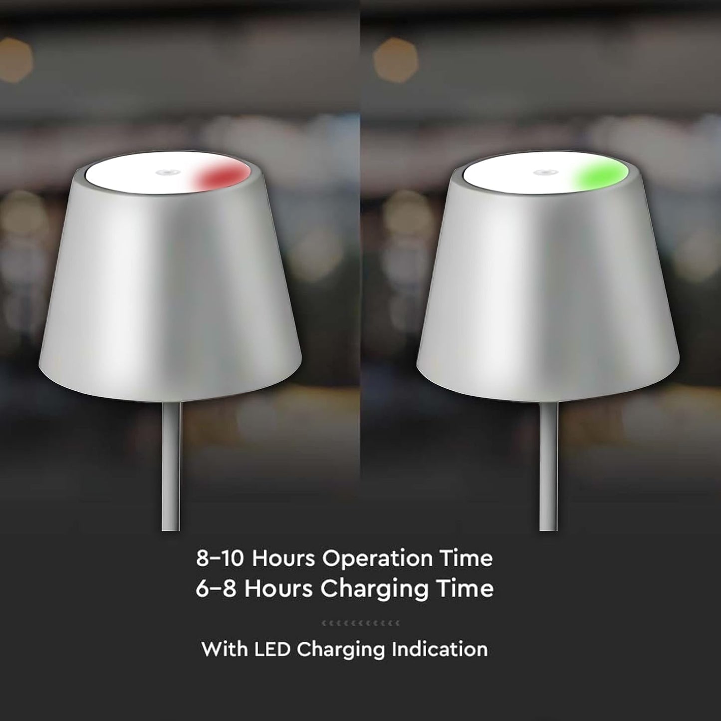 Lampa de masa touch led reincarcabila cu tija telescopica — Ambient Modern Pentru Acasă