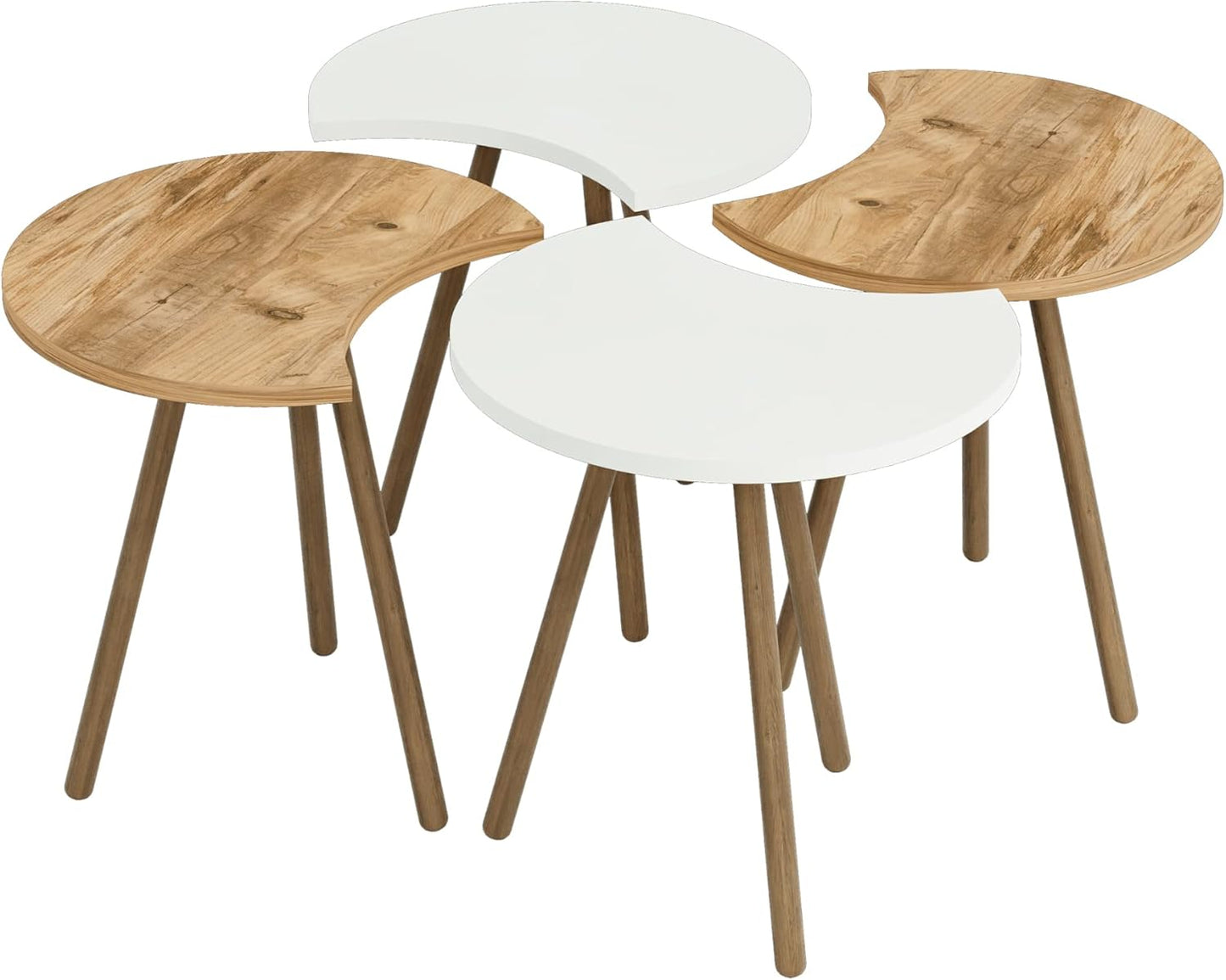 Set 4 Masute multifunctionale 48 x 77 x 77 cm — Confort Practic Pentru Casa Ta
