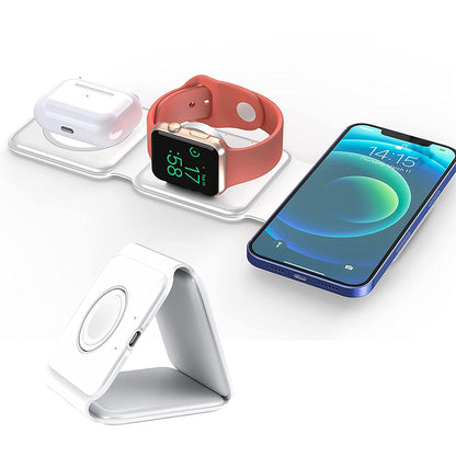 Incarcator cu inductie magnetica 3 in 1 15W — Utilitate Smart Zi de Zi