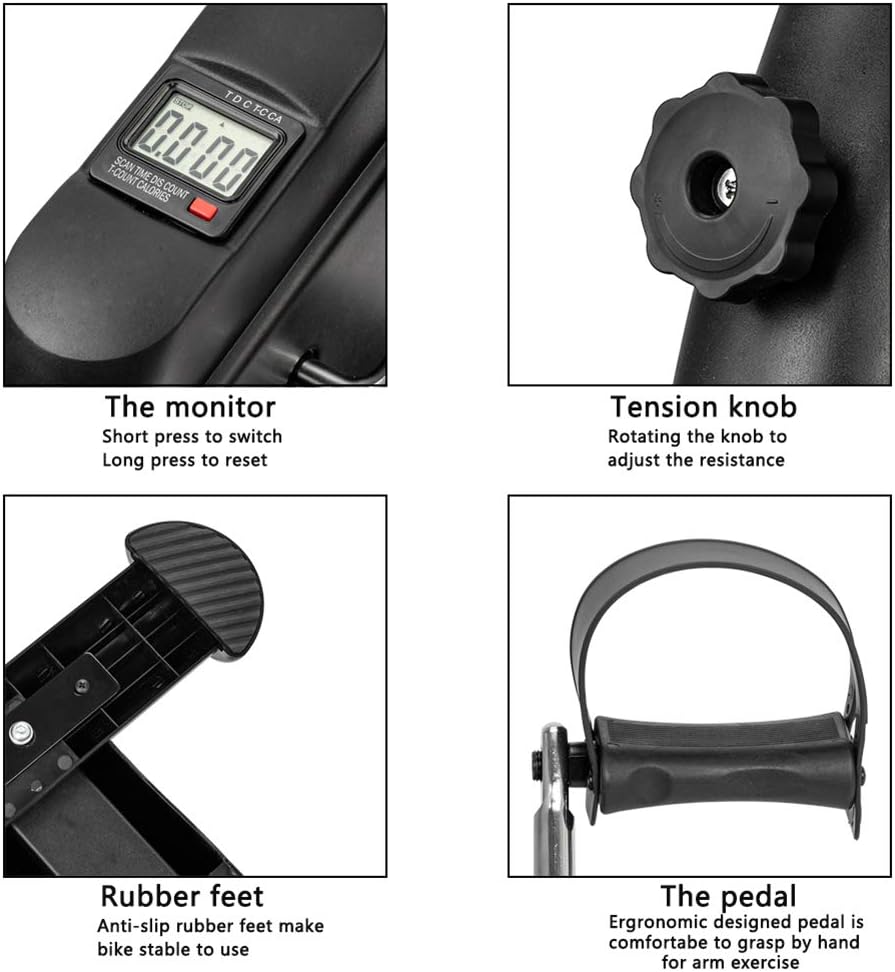 Mini bicicleta de exercitii pliabila cu ecran LCD — Confort Personal Zi de Zi