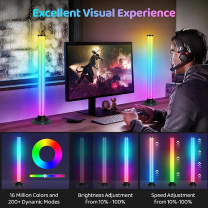 Set 2 Bare LED RGB Inteligente Ambientale cu Aplicație și Telecomandă, A-127-38