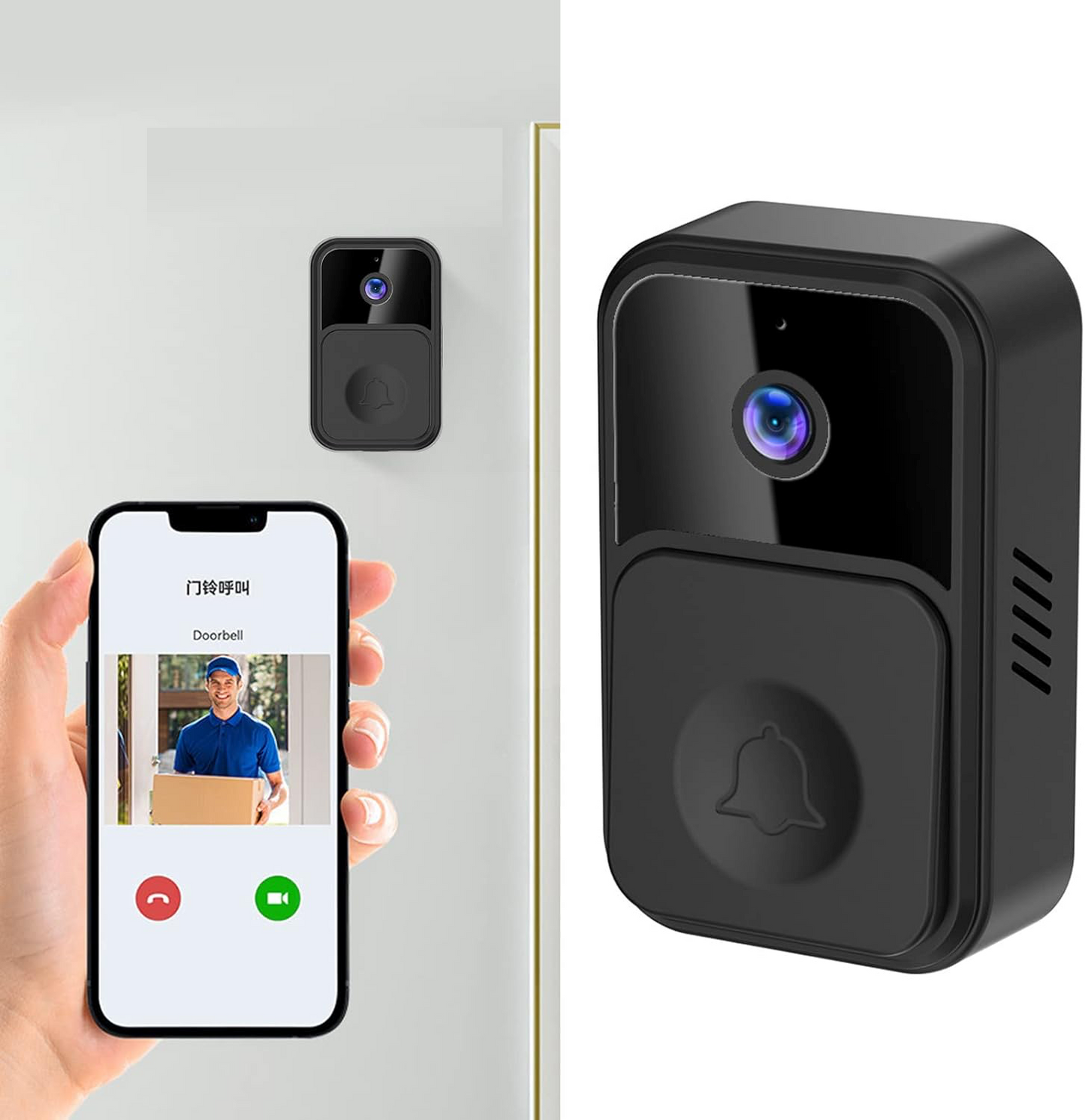 Sonerie interfon wireless inteligenta camera HD — Utilitate Smart Zi de Zi
