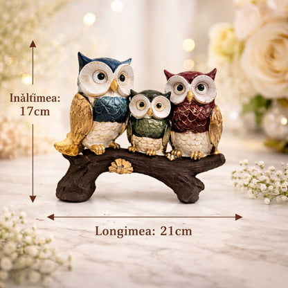 Decoratiune bufnite pe creanga 21 x 17 cm — Confort Practic Pentru Casa Ta