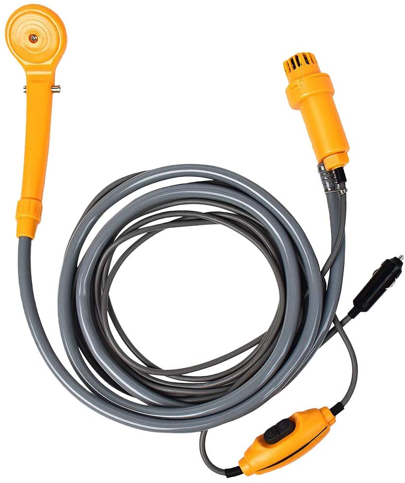 Set dus auto electric portabil pentru camping 12 V cablu — Mai Mult Confort Oriunde